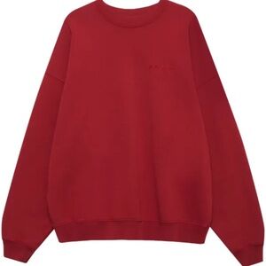 Anine Bing Red Crew Neck Sweater